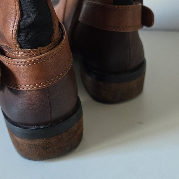 VINCE CAMUTO | Volero Leather Riding Boots Cognac Brown Sz 5.5M - Picture 6 of 7